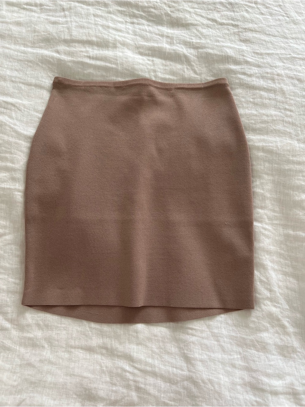 Meshki Clara Knit Mini Skirt - Taupe